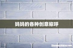 妈妈的各种创意称呼