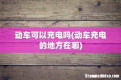 动车充电的地方在哪 动车可以充电吗