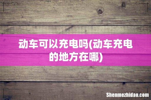 动车充电的地方在哪 动车可以充电吗