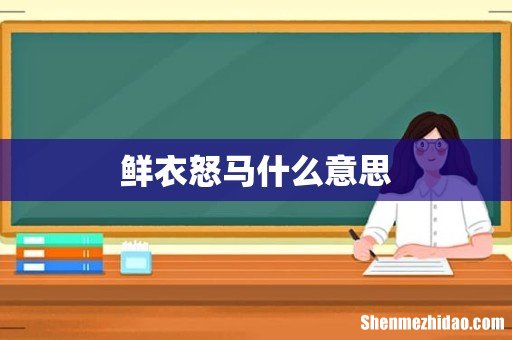 鲜衣怒马什么意思