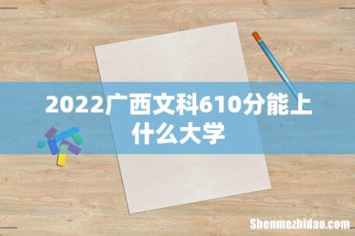 2022广西文科610分能上什么大学