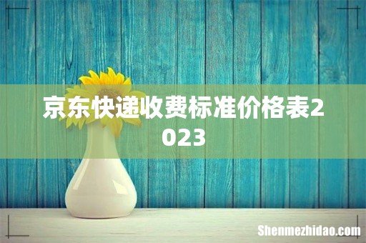 京东快递收费标准价格表2023
