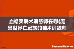 魔兽世界亡灵族的骑术训练师在哪？ 血精灵骑术训练师在哪