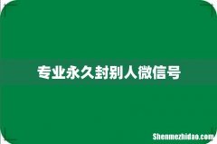 专业永久封别人微信号