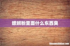 螺蛳粉里面什么东西臭