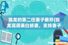 陈龙高调表白娇妻，支持妻子工作独自带娃，这样的男人怎么样？ 陈龙的第二任妻子蔡芬