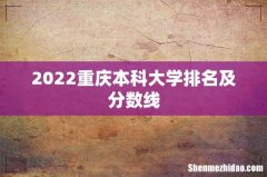 2022重庆本科大学排名及分数线