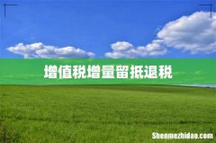 增值税增量留抵退税