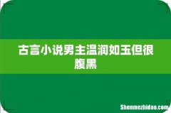 古言小说男主温润如玉但很腹黑
