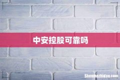 中安控股可靠吗