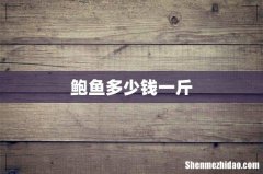 鲍鱼多少钱一斤