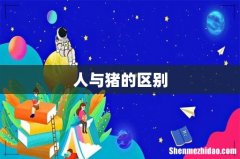 人与猪的区别