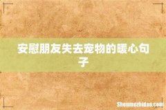 安慰朋友失去宠物的暖心句子