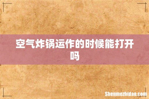 空气炸锅运作的时候能打开吗