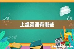 上组词语有哪些