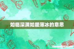 如临深渊如履薄冰的意思