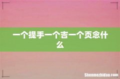 一个提手一个吉一个页念什么