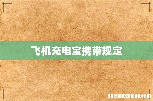 飞机充电宝携带规定