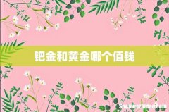 钯金和黄金哪个值钱