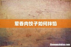 荤香肉饺子如何拌馅