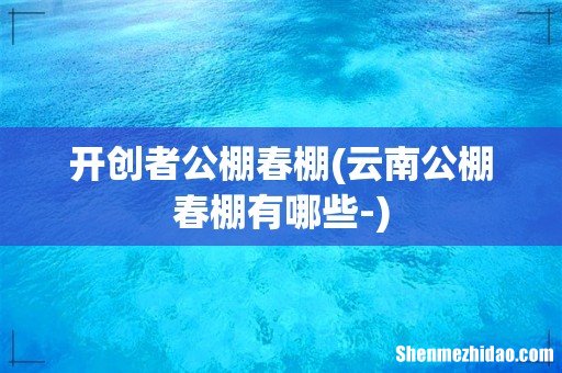 云南公棚春棚有哪些- 开创者公棚春棚