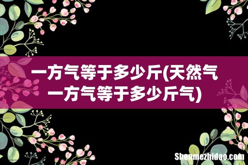 天然气一方气等于多少斤气 一方气等于多少斤