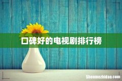 口碑好的电视剧排行榜