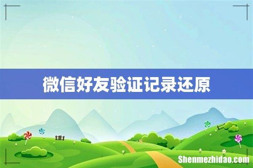 微信好友验证记录还原