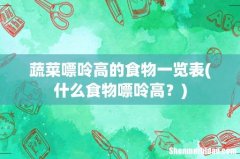 什么食物嘌呤高？ 蔬菜嘌呤高的食物一览表