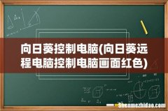 向日葵远程电脑控制电脑画面红色 向日葵控制电脑