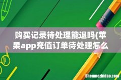 苹果app充值订单待处理怎么取消 购买记录待处理能退吗