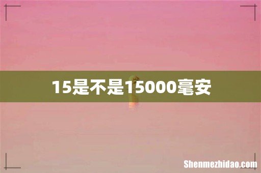 15是不是15000毫安