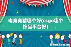 csgo哪个饰品平台好 电竞竞猜哪个好