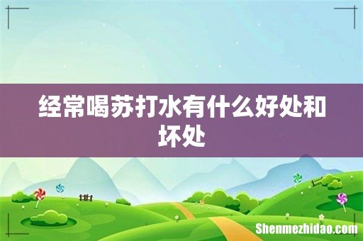 经常喝苏打水有什么好处和坏处