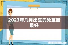 2023年几月出生的兔宝宝最好