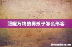 照耀万物的男孩子怎么形容