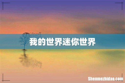 我的世界迷你世界