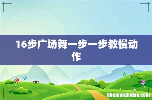 16步广场舞一步一步教慢动作