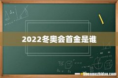 2022冬奥会首金是谁