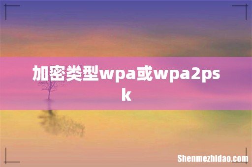 加密类型wpa或wpa2psk