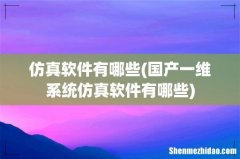 国产一维系统仿真软件有哪些 仿真软件有哪些