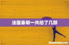 法医秦明一共拍了几部