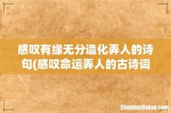 感叹命运弄人的古诗词 感叹有缘无分造化弄人的诗句