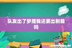 队友出了梦魇我还要出制裁吗