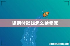 货到付款钱怎么给卖家