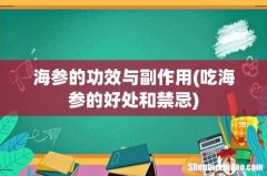 吃海参的好处和禁忌 海参的功效与副作用