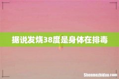 据说发烧38度是身体在排毒