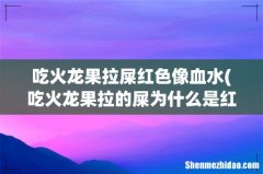 吃火龙果拉的屎为什么是红色的 吃火龙果拉屎红色像血水