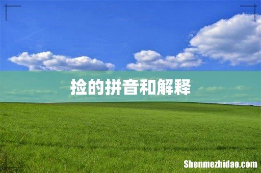 捡的拼音和解释