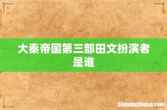大秦帝国第三部田文扮演者是谁
